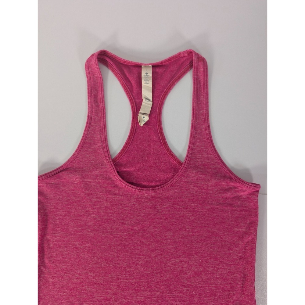 Lululemon Tank Top Women's 6 Heathered Pink Racerback Activewear Athleisure Top - Picture 4 of 8